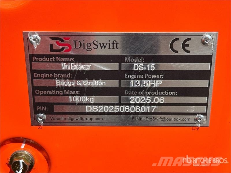 Dig Swift DS-15 Mini Excavator Miniescavadeiras < 7t (Mini escavadeiras)