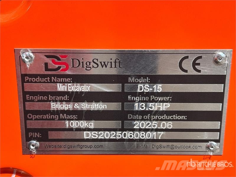 Dig Swift DS-15 Mini Excavator Miniescavadeiras < 7t (Mini escavadeiras)
