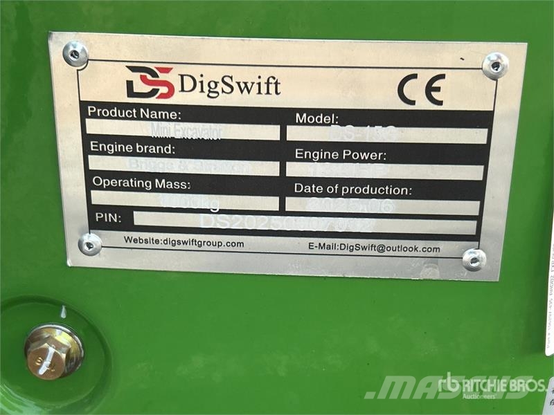 Dig Swift DS-15 Mini Excavator (Unused) Mini bagri <7t