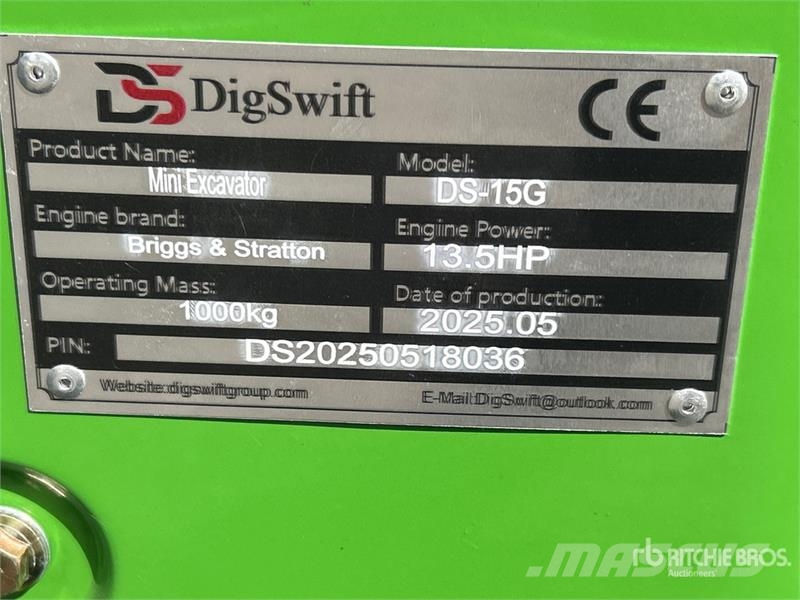 Dig Swift DS-15 Mini Excavator (Unused) Miniescavadeiras < 7t (Mini escavadeiras)