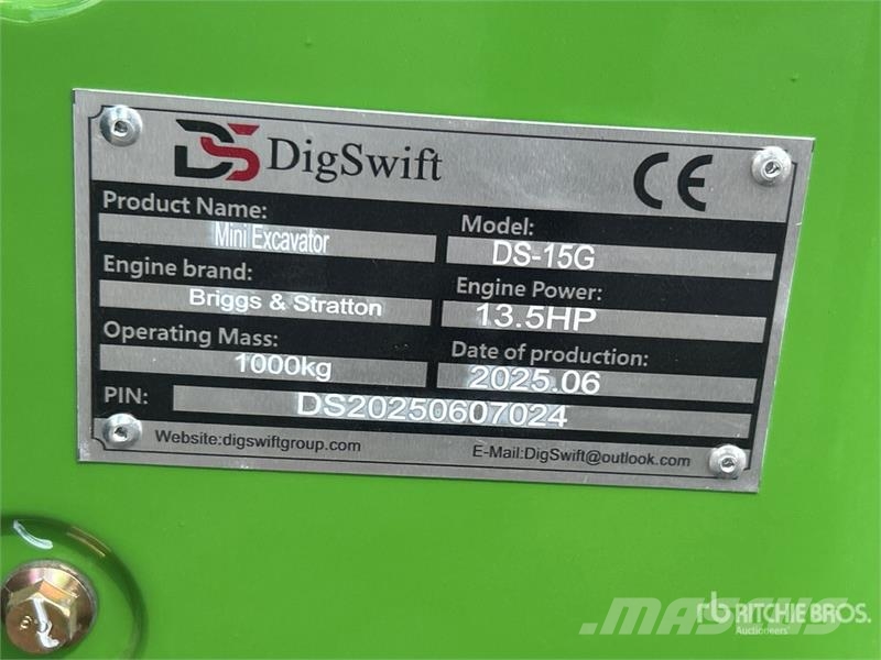 Dig Swift DS-15 Mini Excavator (Unused) Miniescavadeiras < 7t (Mini escavadeiras)