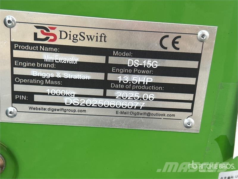 Dig Swift DS-15G Mini Excavator (Unused) Mini kotrók < 7t