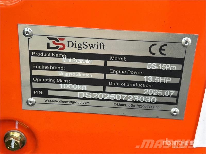 Dig Swift DS-15Pro Mini Excavator (Unused) Mini kotrók < 7t