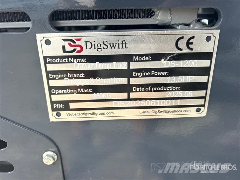 DigSwift DS-1200 Stand-On Mini Crawler Dumper (Unu عربات نقل قلابة للمواقع