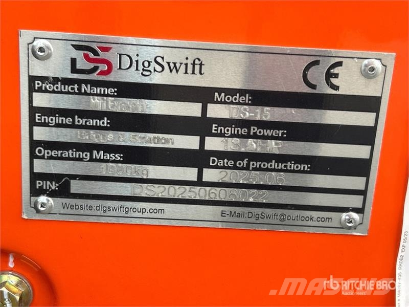  DigSwift DS-15 Mini Excavator (Unused) Minigravemaskiner
