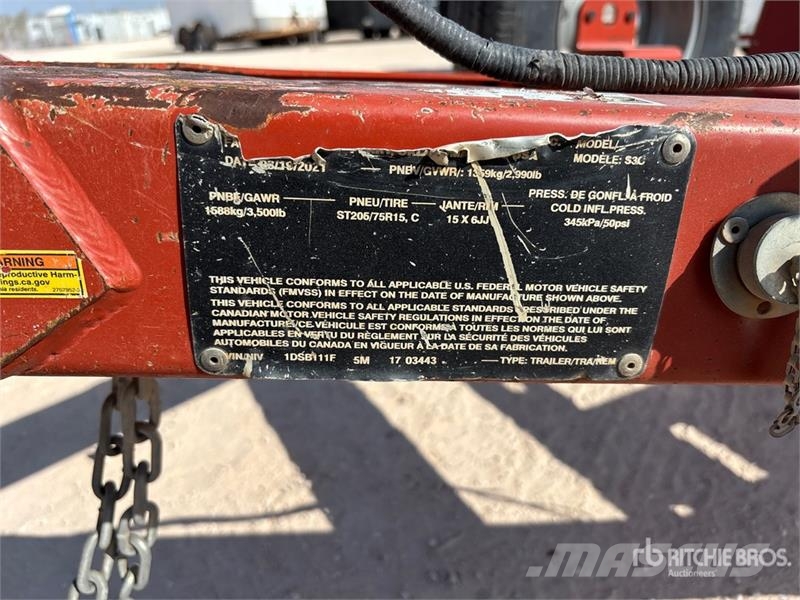 Ditch Witch S3C 6 ft S/A Trencher Trailer Pranchas / Carrega-tudo