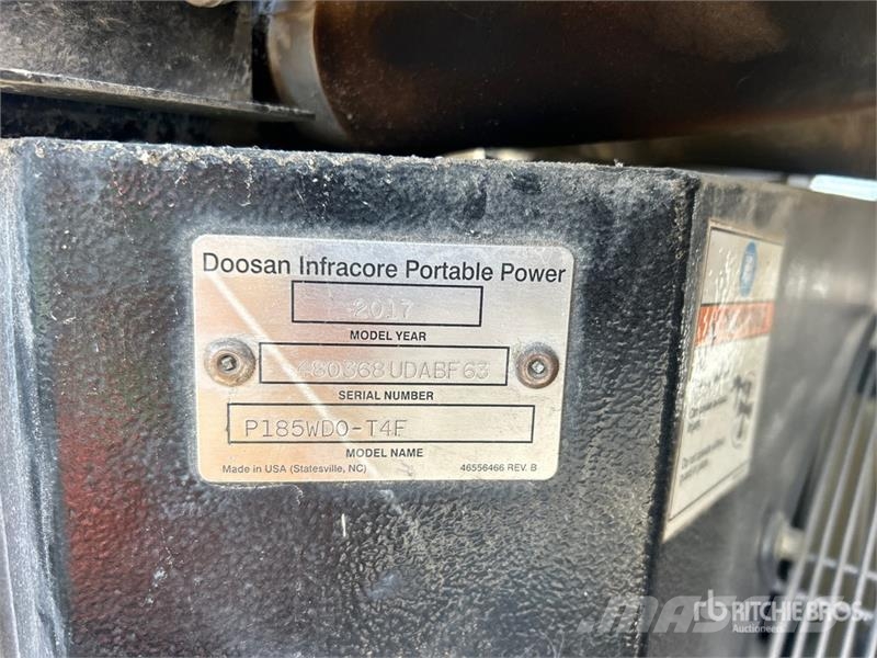 Doosan 185WDO-T4F 185 cfm Mobile Air Compressor (Inoperab Kompressoren