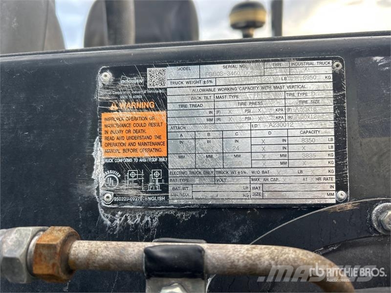 Doosan G40S-7 8350 lb Pneumatic Tire Forklift Viličarji - drugo