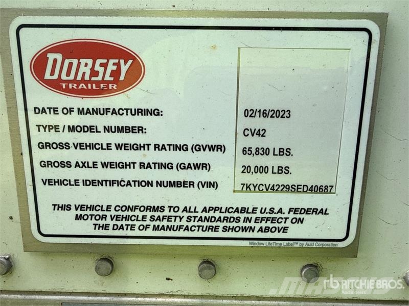 Dorsey CV42 42 ft x 96 in T/A Chip Trailer Talas römorklari