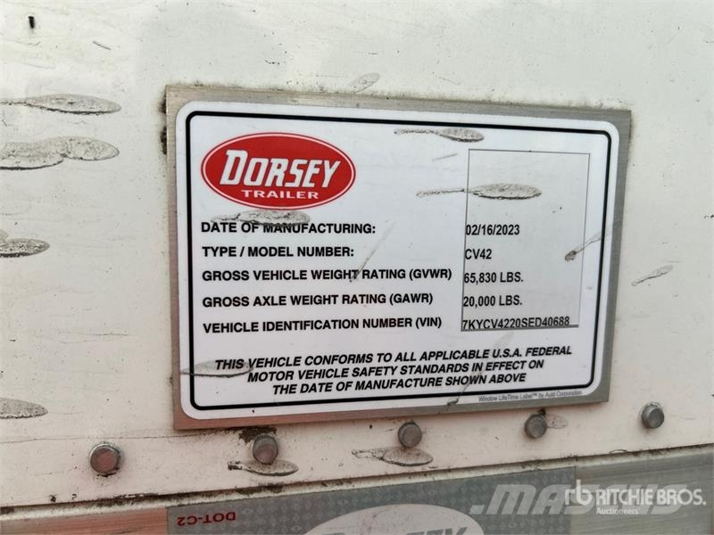Dorsey CV42 42 ft x 96 in T/A Chip Trailer Prikolice za piljevinu