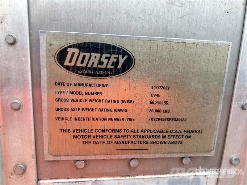 Dorsey CV45 45 ft T/A Chip Trailer Rimorchi per segatura e cippato