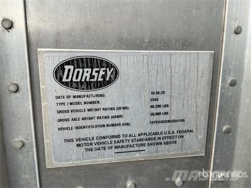 Dorsey CV45 45 ft T/A Chip Trailer Remolques volquete para virutas de madera