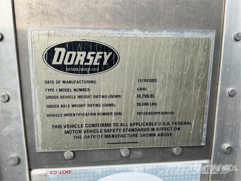 Dorsey CV45 45 ft T/A Chip Trailer Hout transporter