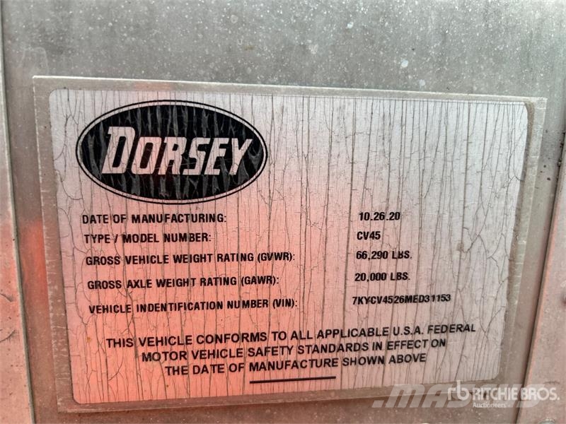 Dorsey CV45 45 ft T/A Chip Trailer Hakkeveohaagised