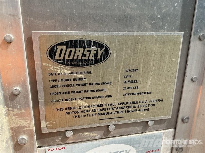 Dorsey CV45 45 ft T/A Chip Trailer 碎木拖車