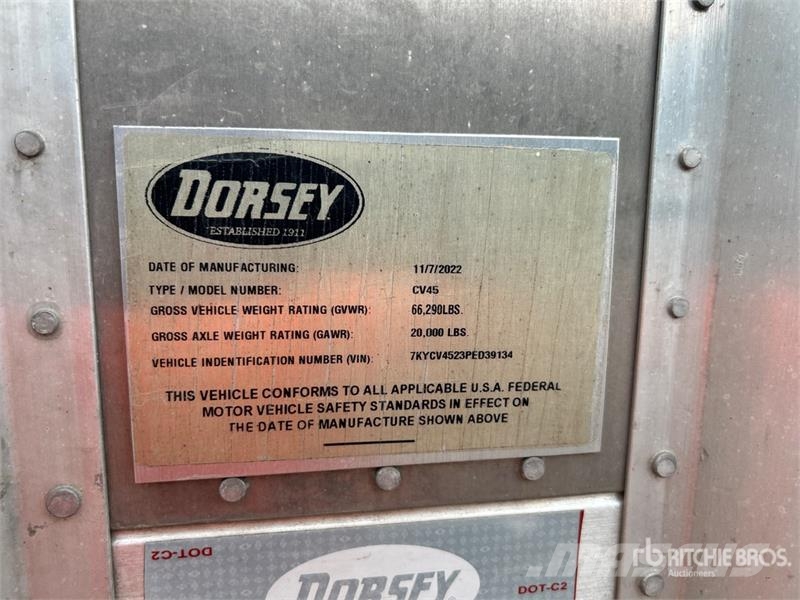 Dorsey CV45 45 ft x 96 in T/A Open-Top 45 ft T/A Chip Tra Przyczepy do transportu zrębki