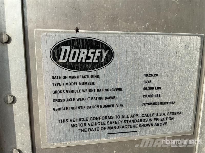 Dorsey CV45 45 ft x 96 in T/A Open-Top 45 ft T/A Chip Tra Ρυμούλκες θρυμματισμένης ξυλείας
