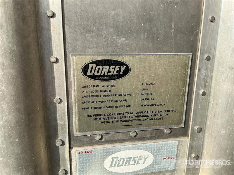 Dorsey CV45 45 ft x 96 in T/A Open-Top 45 ft T/A Chip Tra Ρυμούλκες θρυμματισμένης ξυλείας