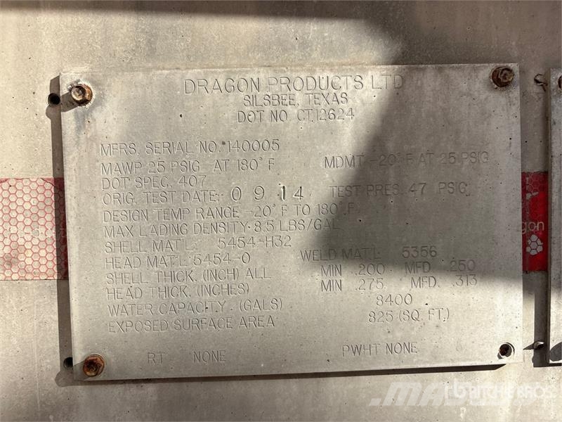 Dragon 8400 gal T/A Tanker Trailer Tanktrailere