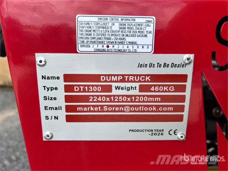 DT1300-RED 6-Wheel Dumper (Unused) Damperi za gradilište