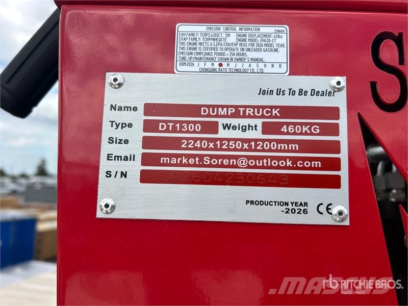 DT1300-RED 6-Wheel Dumper (Unused) Damperi za gradilište