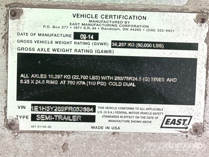  East BST II 48 ft T/A Spread Axle Flatbed Trailer Flatbed/Dropside trailers