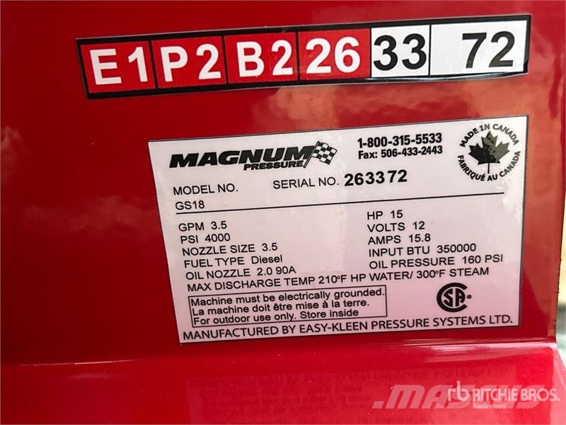 Easy-Kleen Magnum Gold Pressure Washer (Unused) معدات الغسل بالضغط الخفيف