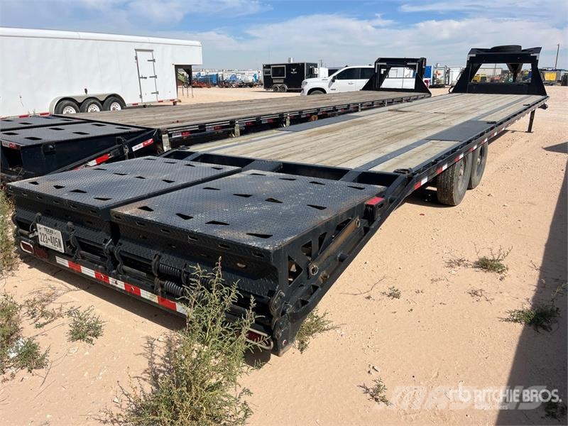 ED 40 ft T/A Gooseneck Equipment Trailer Remolques para transporte de vehículos