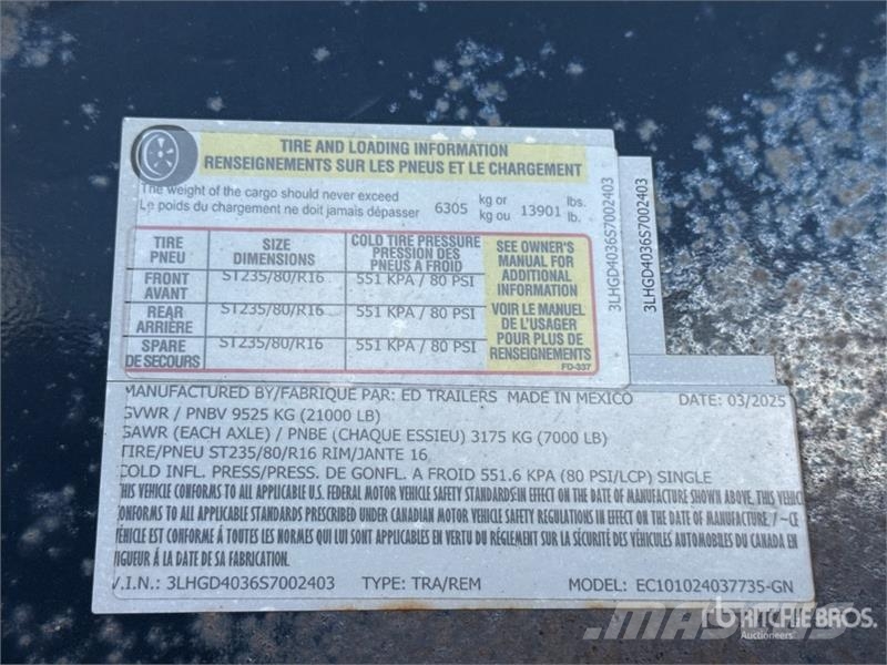 ED Trailers EC101024037735-GN 40 ft Tri/A Equipment T Prívesy na prepravu automobilov