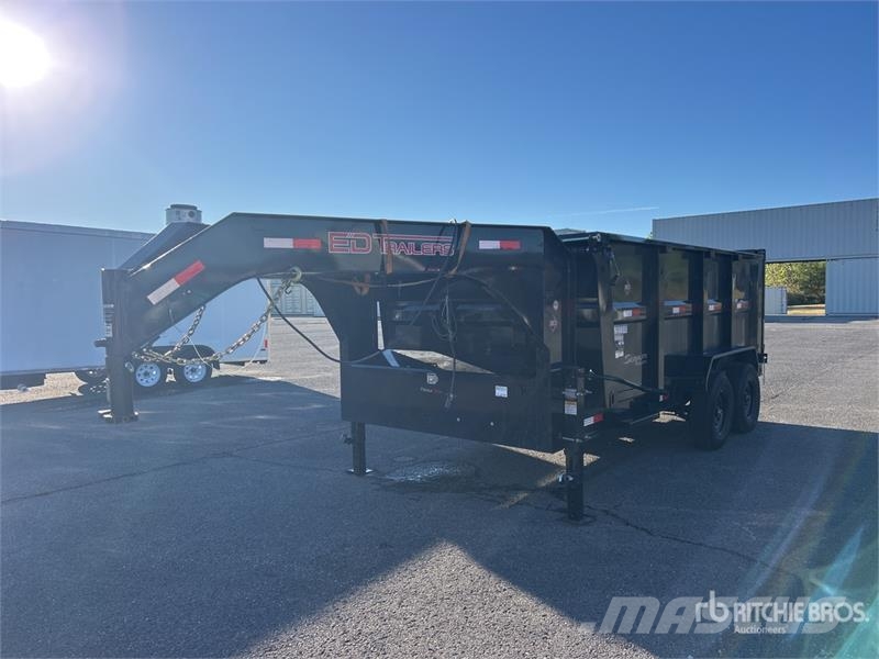 ED Trailers T/A Gooseneck Dump Utility Trailer Pašizgāzējs