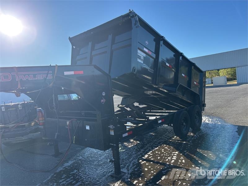 ED Trailers T/A Gooseneck Dump Utility Trailer Pašizgāzējs