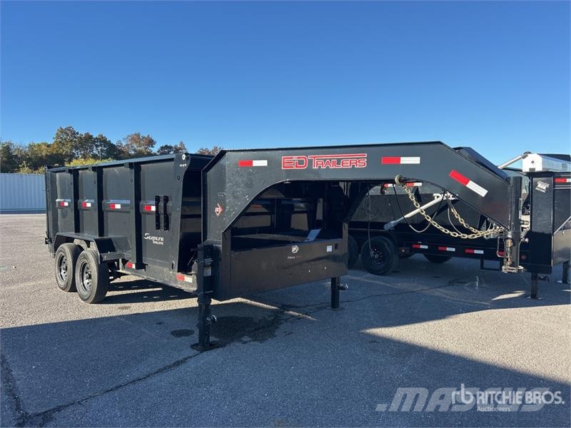 ED Trailers T/A Gooseneck Dump Utility Trailer Pašizgāzējs