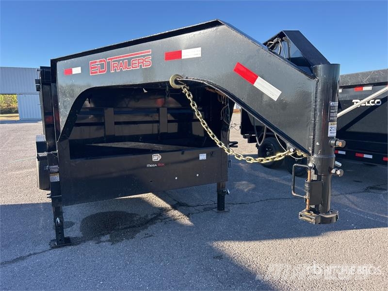 ED Trailers T/A Gooseneck Dump Utility Trailer Pašizgāzējs