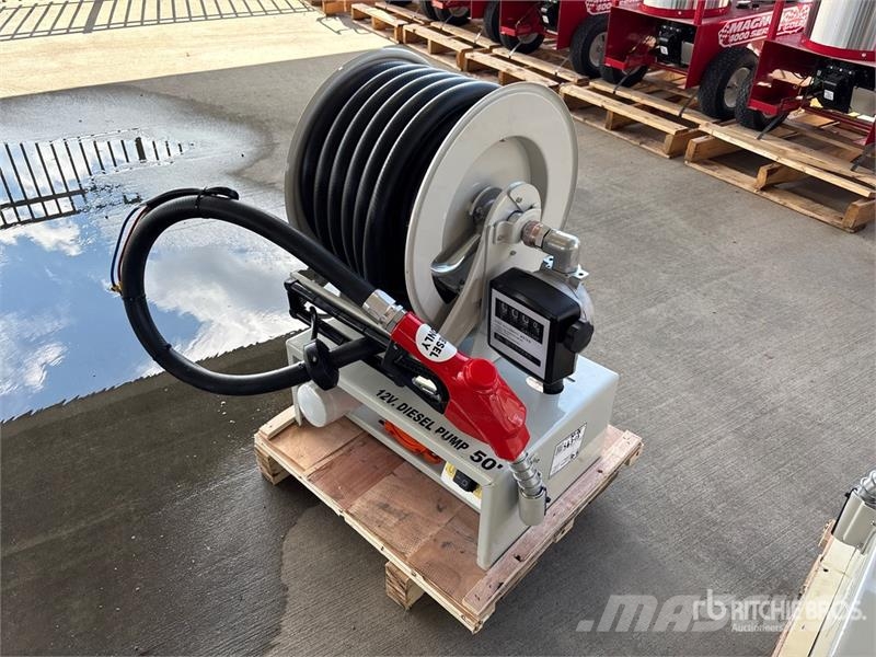 Electric Metered Diesel 50 ft Fuel Reel w/ HD 12v Outros componentes