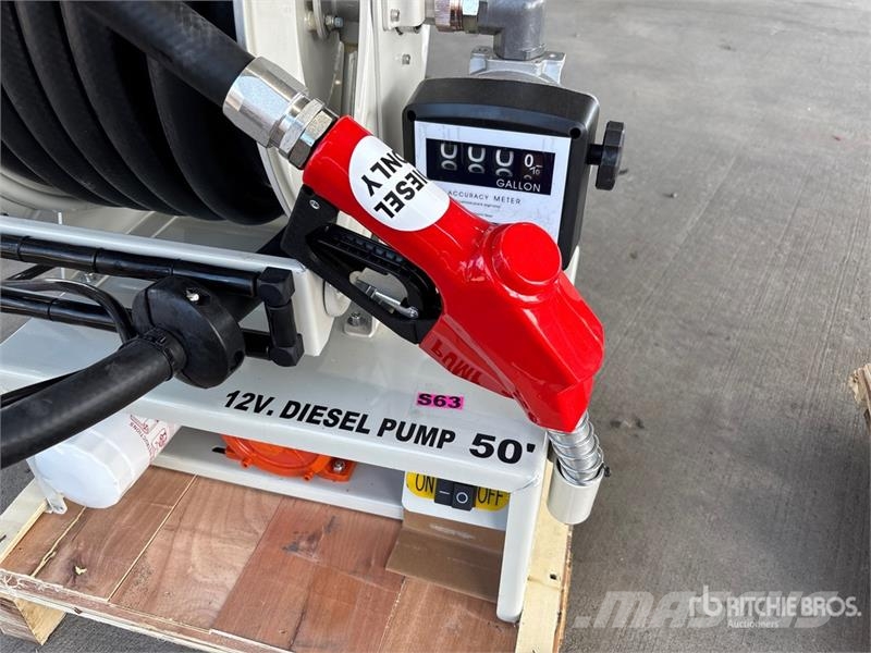 Electric Metered Diesel 50 ft Fuel Reel w/ HD 12v Outros componentes