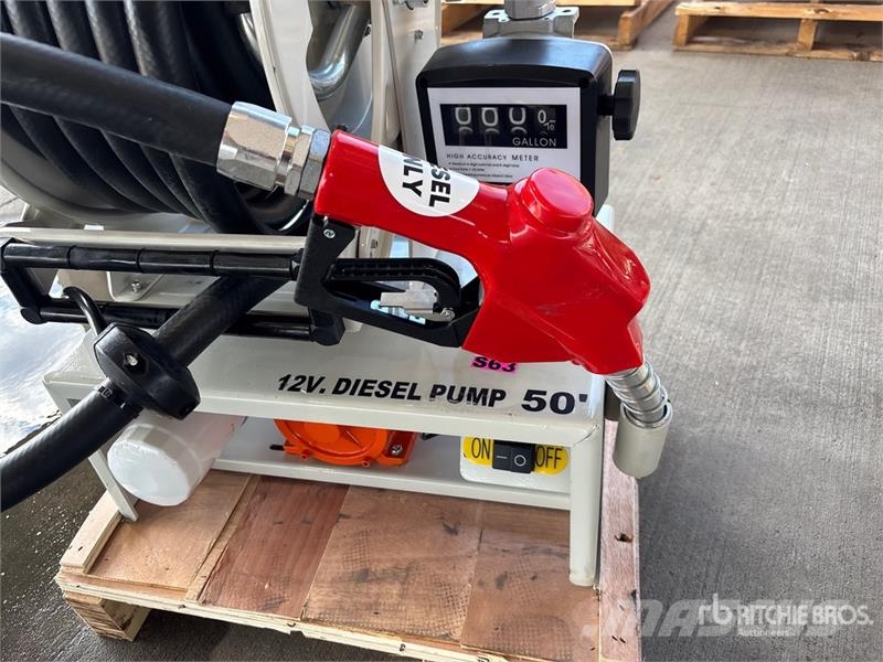 Electric Metered Diesel 50 ft Fuel Reel w/ HD 12v Outros componentes