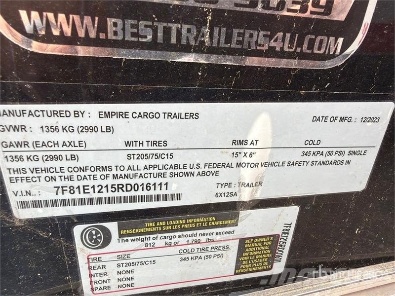 Empire 13 ft 6 in S/A Food Concession Trailer Andere Anhänger