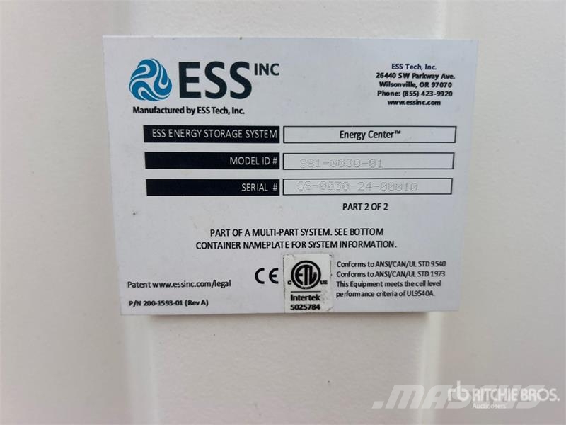 ESS Inc. 211-0030-01 145 kW Containerized Battery Outros Florestal