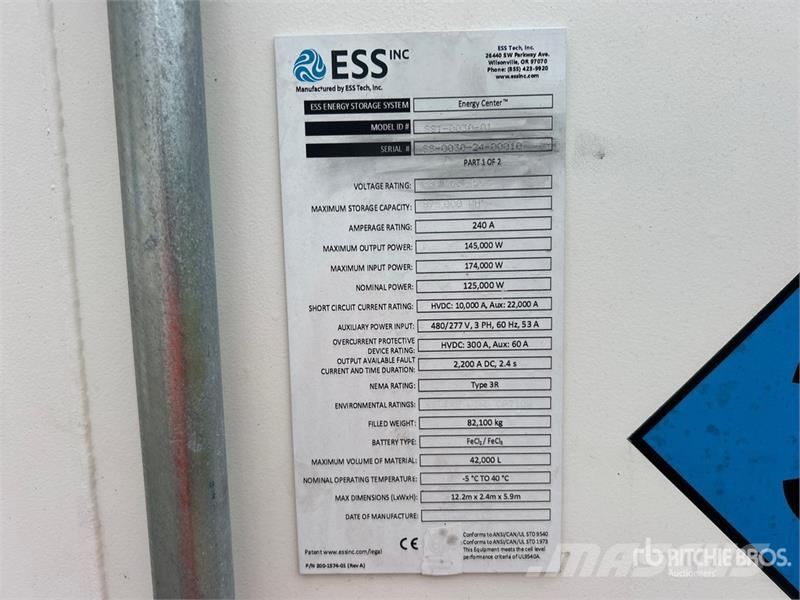 ESS Inc. 211-0030-01 145 kW Containerized Battery Outros Florestal