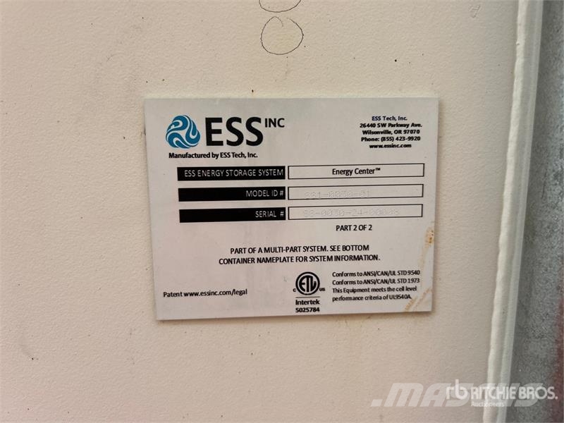 ESS Inc. SS1-0030-01 145 kW Containerized Battery Outros Florestal