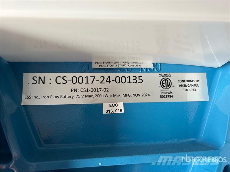 ESS Inc. SS1-0030-01 145 kW Containerized Battery Outros Florestal