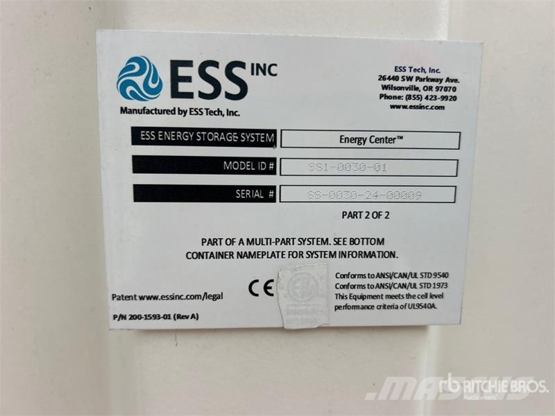  ESS Inc. SS1-0030-01 145 kW Containerized Battery  Outros Florestal
