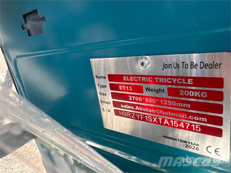ET13-BLUE Electric Mini Trike (Unused) Lengvieji automobiliai