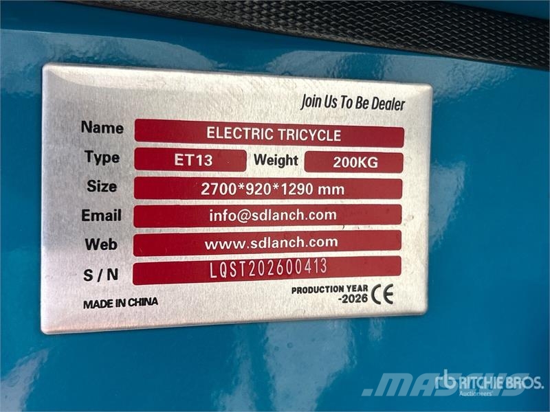  ET13-BLUE Electric Mini Trike (Unused) 자동차