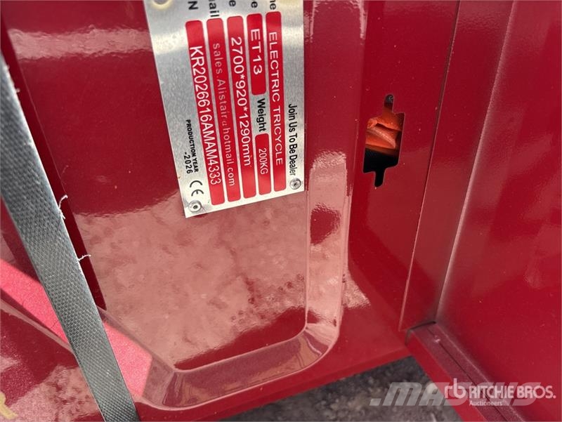 ET13-RED Electric Mini Trike (Unused) 汽车