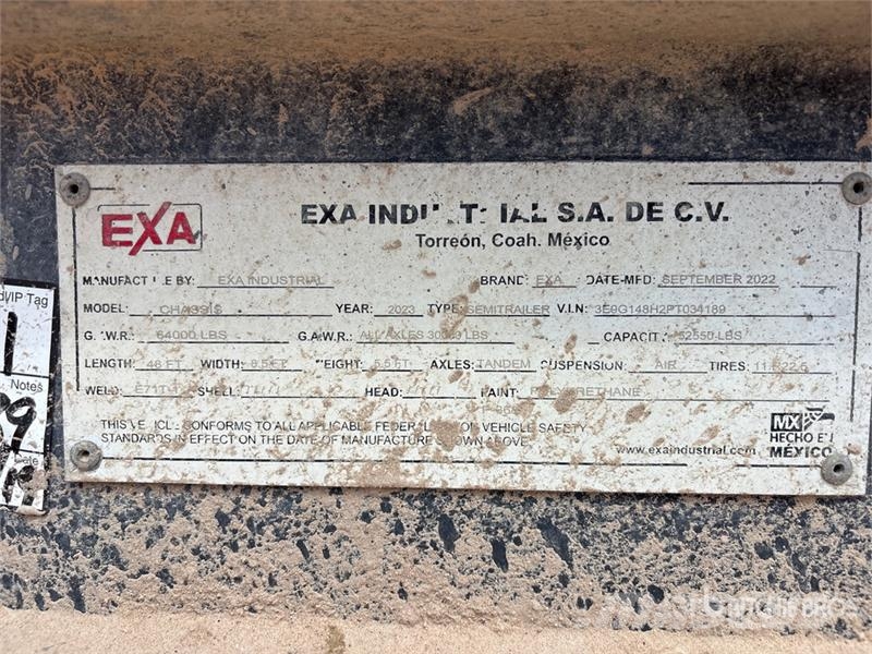  EXA Industrial T/A Sand Container Прочие прицепы