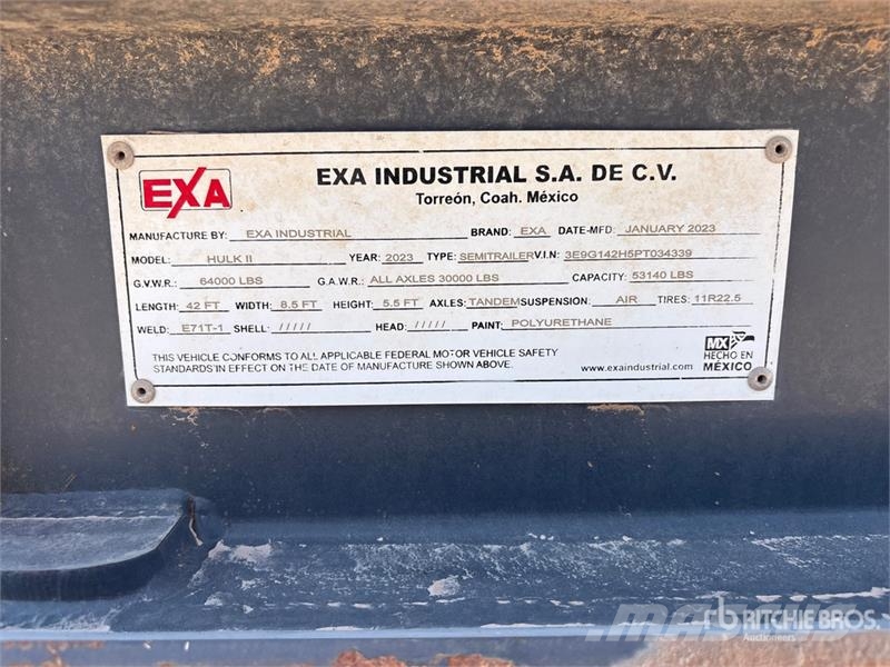  EXA Trailers Hulk II T/A Semi Trailer Прочие прицепы