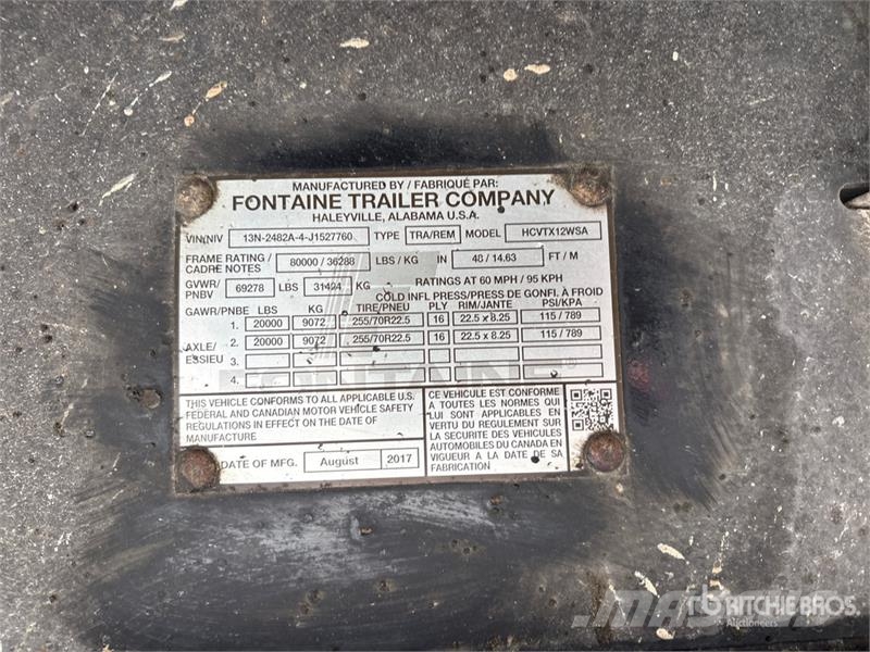 Fontaine HCVTX12WSA 80000 lb 48 ft T/A Spread Axle Step Dec Low loaders