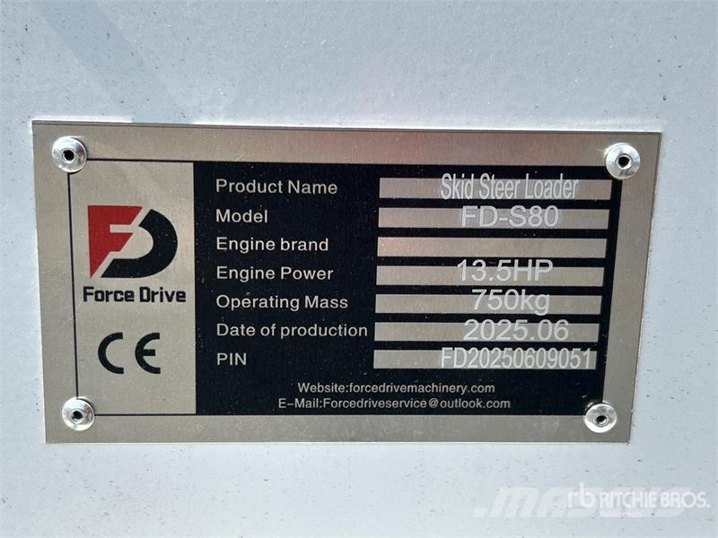 Force Drive FD-S80 Mini Compact Track Loader (Unused) Skid steer loaders