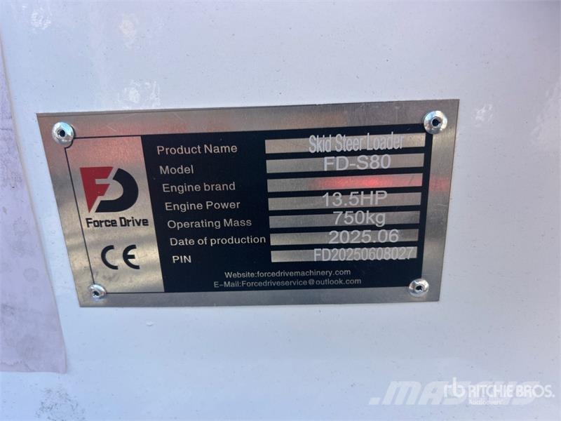 Force Drive FD-S80 Mini Compact Track Loader (Unused) Kompaktlaadurid